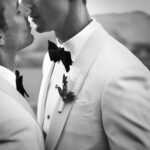 same sex wedding photographer Italy, passion just before a kiss