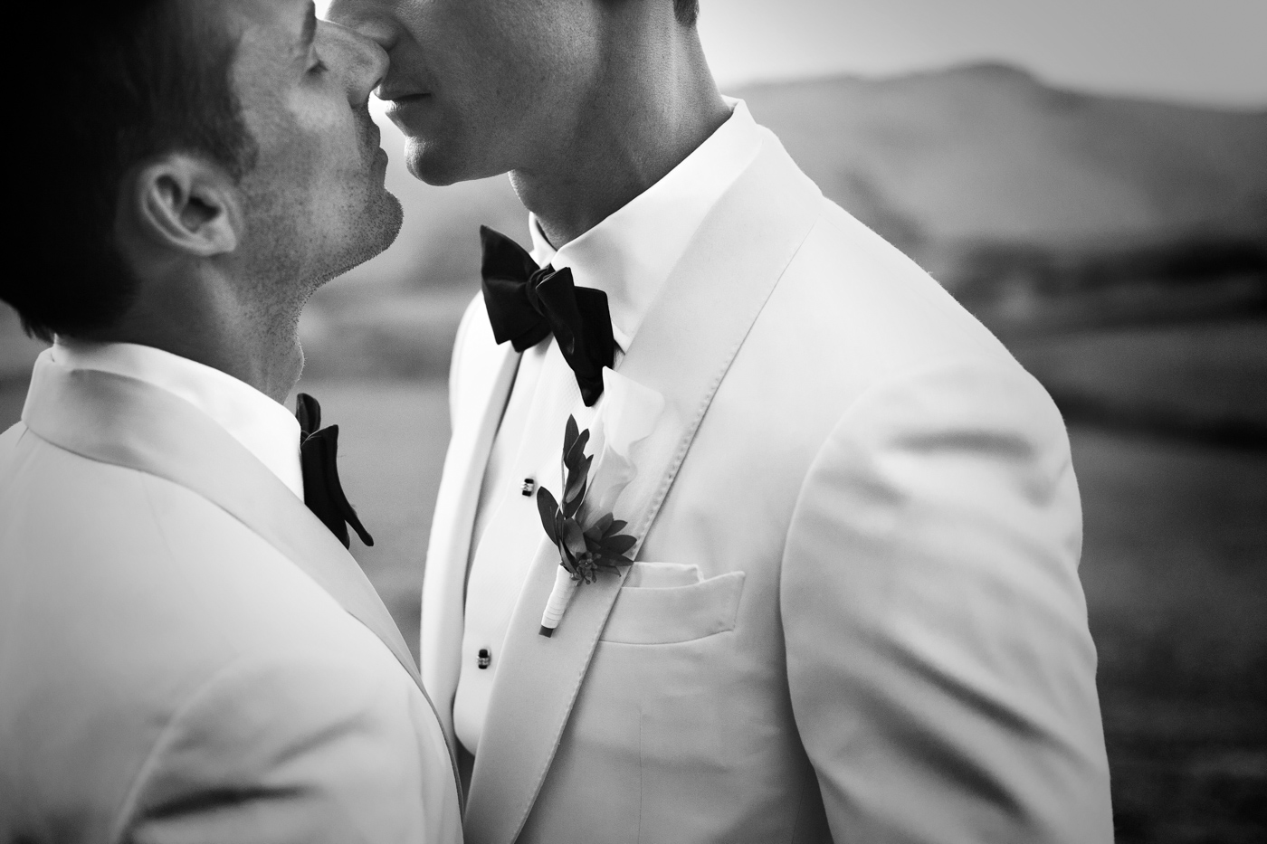 same sex wedding photographer Italy, passion just before a kiss